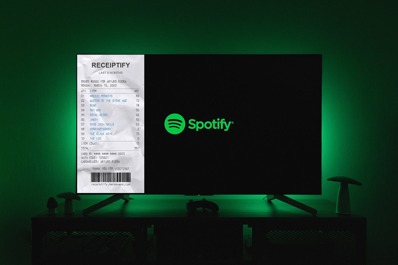 Spotify Recipiets on wislay