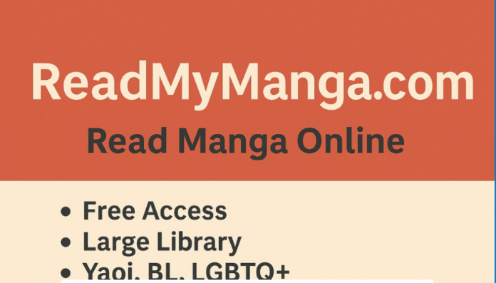 Readmymanga com homepage screenshot showing manga categories and titles