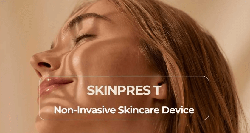 SkinPres T skincare device with capsule attachment