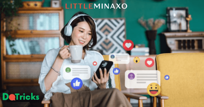 LittleMinaxo posing for a lifestyle photo on Instagram