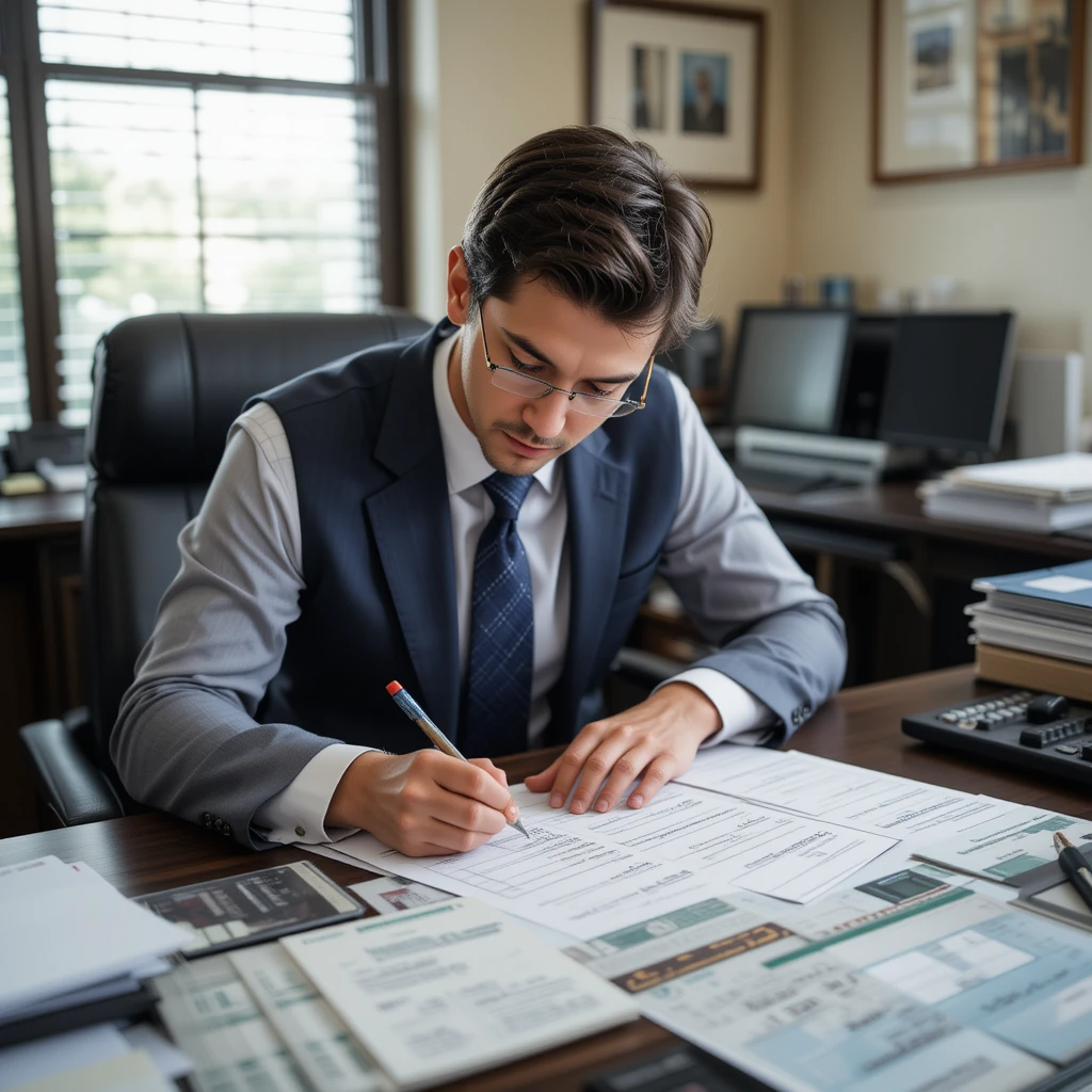 Hand writing on a duplicate check while the copy stays in the checkbook.