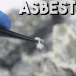 Primary Image Alt Text: A photo comparing dangerous asbestlint dust on a surface to a sealed asbestos pipe, highlighting the importance of professional handling.